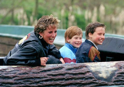 Diana, William Harry v parku Thorpe