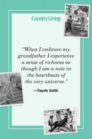 „Keď objímem svojho starého otca, zažijem pocit bohatstva, akoby som bol poznámkou v úderoch srdca celého vesmíru“ --ayeb salih