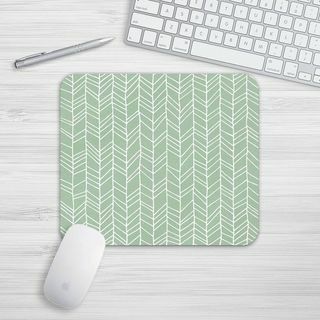 Green Tribal Arrows Arrowheads Mouse Mat