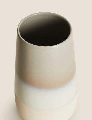 Vysoká valcová váza s reaktívnou glazúrou