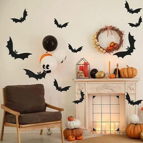  Halloweenska dekorácia pre zavesené netopiere