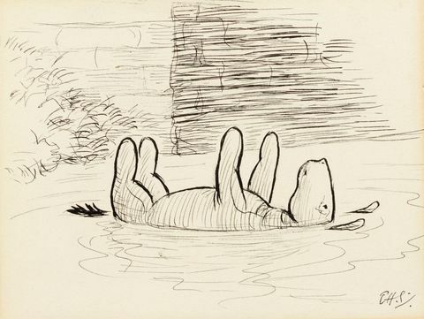 E. H. Atramentové kresby Shepard_Two od The House at Pooh Corner II - Sotheby's