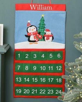 Personalizovaný látkový adventný kalendár Penguin Pals