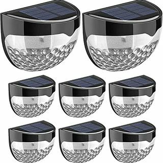 8 kusov solárnych LED plotových záhradných svietidiel 