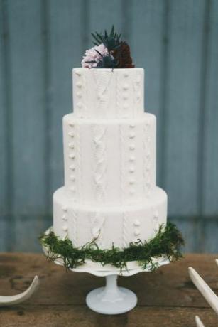 Zimná svadobná torta