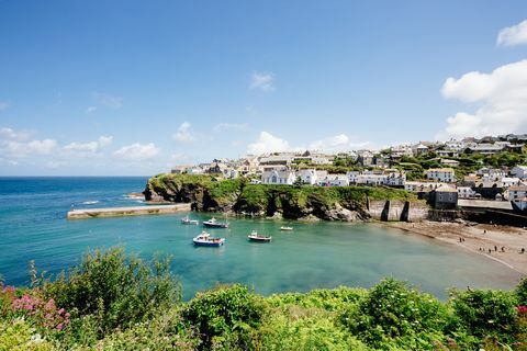 port Isaac z cesty na juhozápadnom pobreží