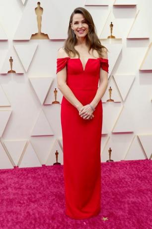 jennifer garner oscarov červené šaty 94. ročník udeľovania cien akadémie príchody