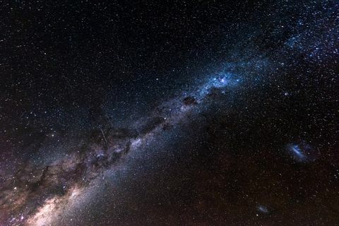 Mliečna dráha nad oblohou, pohľad z južnej pologule