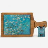 Keramická a dubová servírovacia doska Almond Blossom Van Gogh 34,5 cm