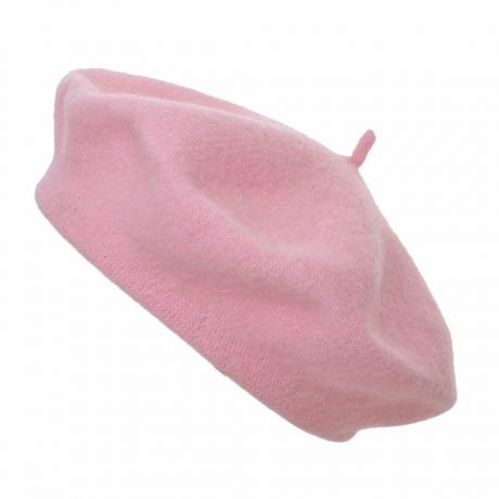 Ružový baretový klobúk