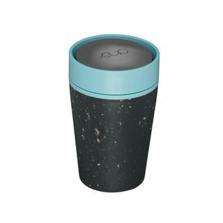 rCUP Recycled Coffee Cup 8oz (227ml) – Black & Teal