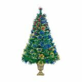4-Foot Predsvietený Fiber Optic vianočný strom