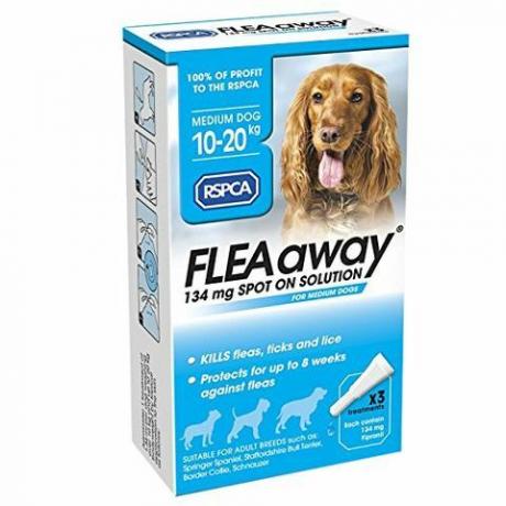 RSPCA FleaAway spot on roztok pre stredné psy, 134 mg