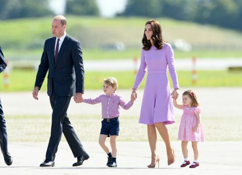Prince William, princ George, vojvodkyňa z Cambridge a princezná Charlotte v Nemecku