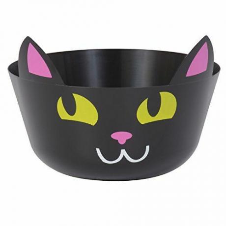 Halloweenska miska na sladkosti čiernej mačky