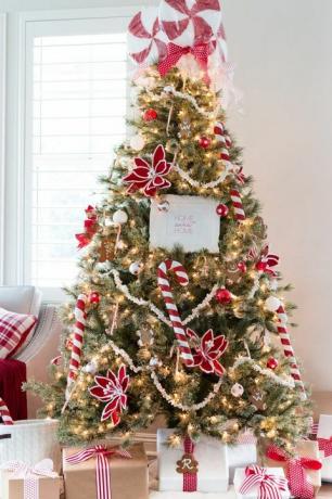 vianočný stromček zdobenie nápady cukrovej trstiny