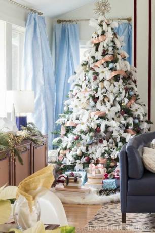 vianočný stromček zdobenie nápady perie
