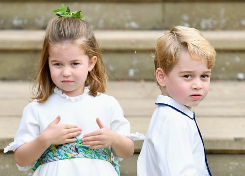 Princ George a princezná Charlotte na svadbe princeznej Eugenie a Jack Brooksbank