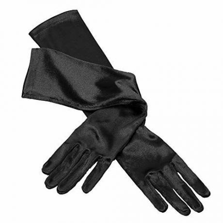 Dlhé čierne rukavice