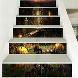 Creepy Carriage Halloween Stair Decal