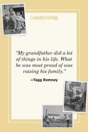 „Môj starý otec urobil vo svojom živote veľa vecí, na čo bol najviac hrdý, vychovával svoju rodinu“ - taggney