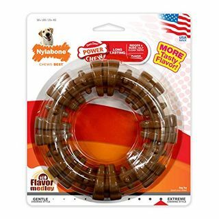 Nylabone Power Chew Textured Dog Chew Ring Toy Flavor Medley Flavour X-LargeSouper - 50+ lbs.