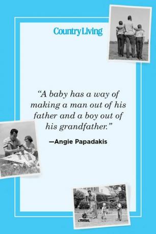 „Dieťa má spôsob, ako urobiť muža zo svojho otca a chlapca zo starého otca“ - anjel papadakis